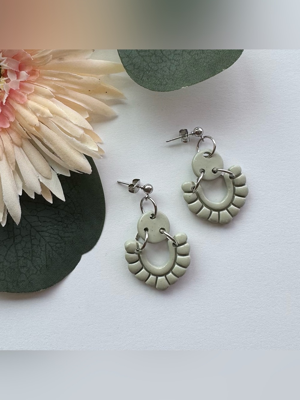 Boho Polymer Clay Earrings